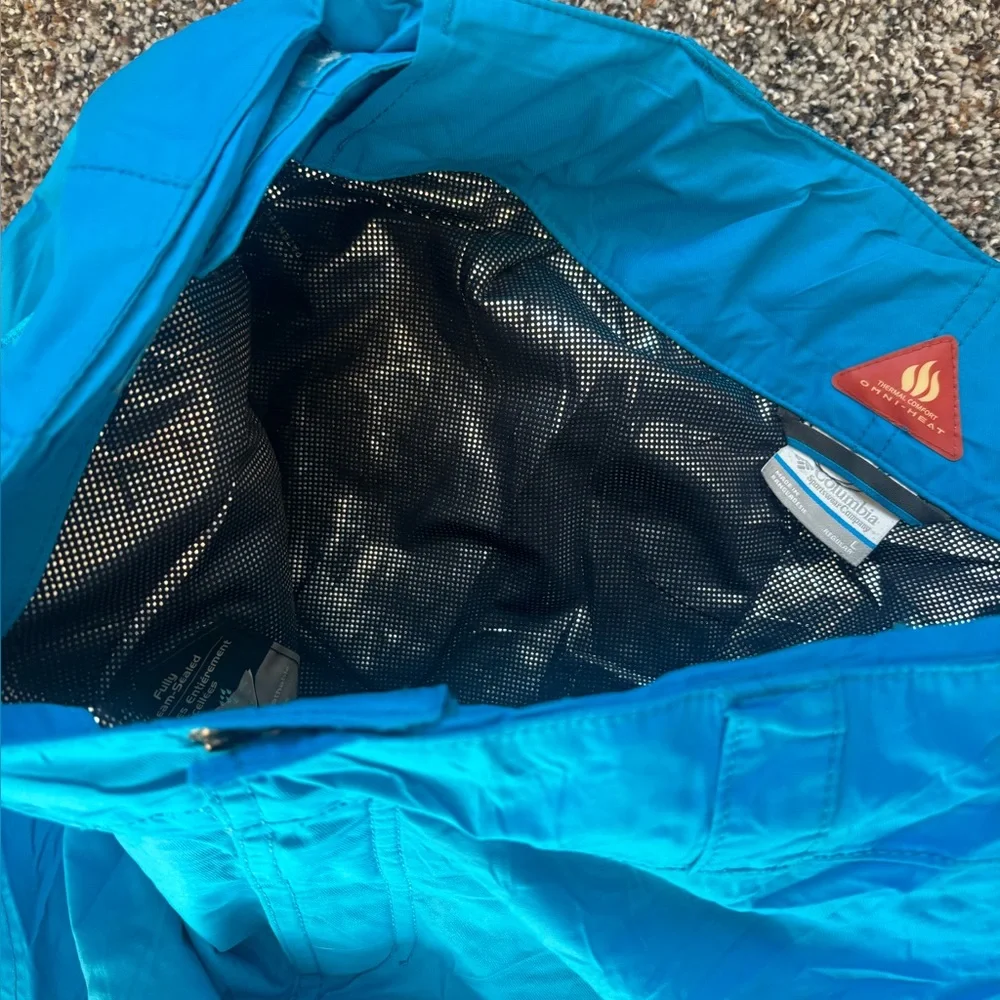 Columbia Omni-Tech Heat Large snowboard Bright Blue Ski Pants winter snow - Picture 6 of 9